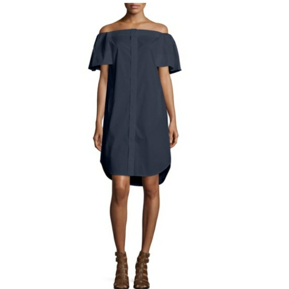 Vince off -The-Shoulder Cotton dress